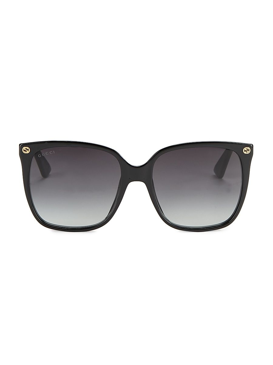 Women's 57mm Square Sunglasses - Black