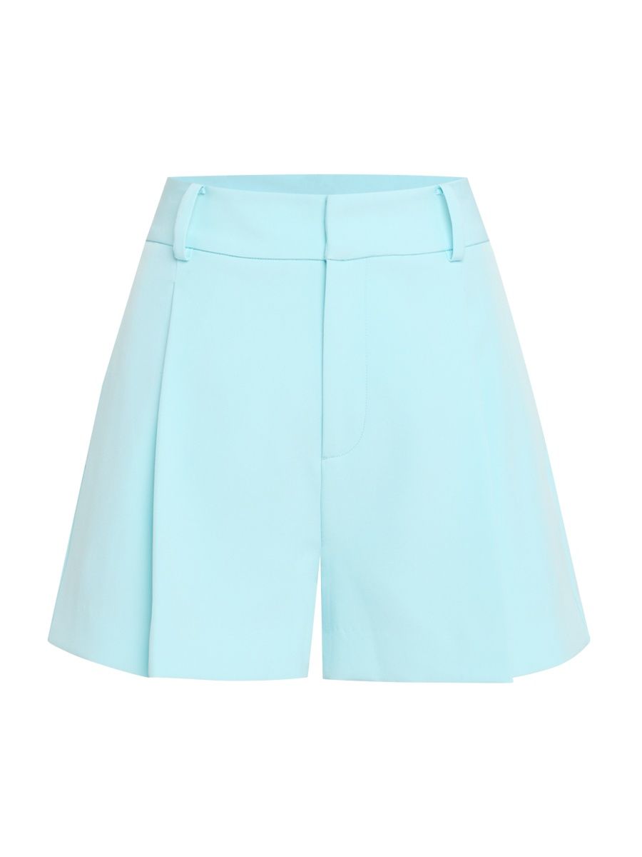 Generation Love Women's Sena Stretch-Crepe High-Waisted Shorts - Medium Blue - Size 6