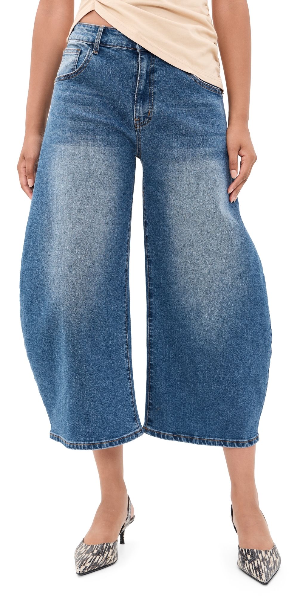 Lioness Horseshoe Cropped Jeans Dark Indigo XXL