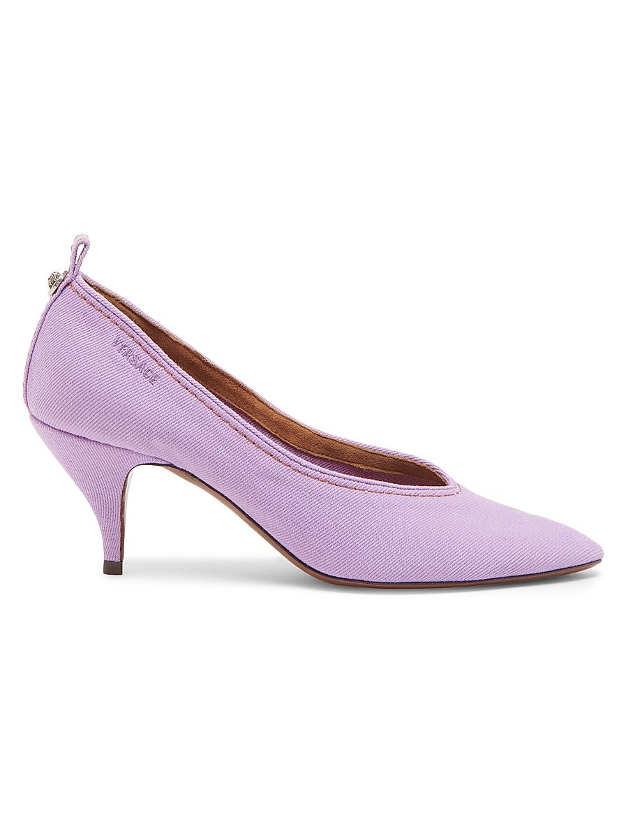 Women's 65MM Denim Pumps - Lilac Arch Palladium - Size 6