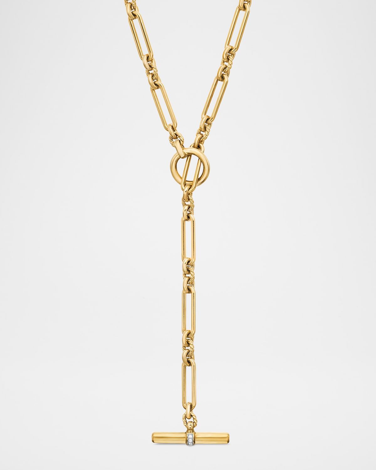 Lexington Chain Necklace with Diamonds in 18K Gold, 4.5mm, 36"L
