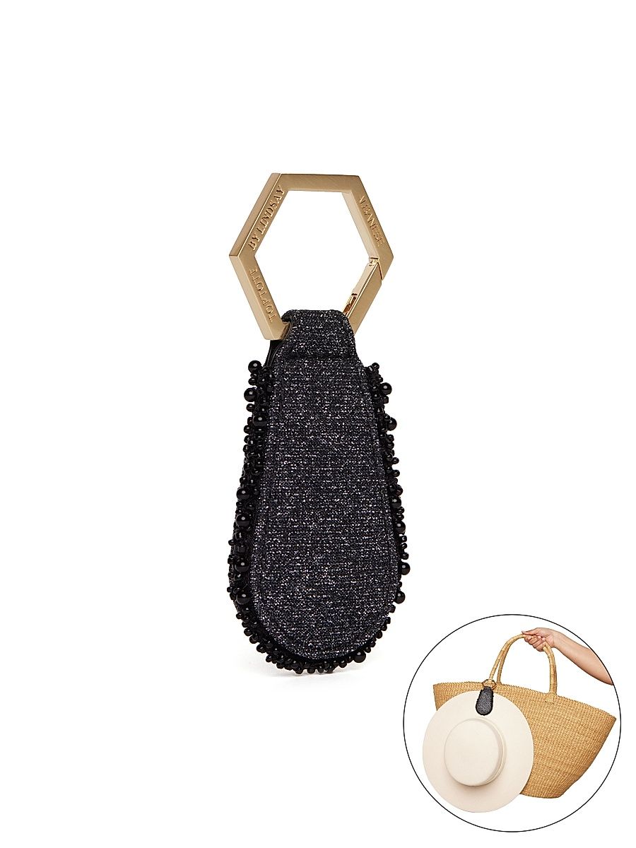 Women's The Drop Leather Hat Holder - Black Sparkle