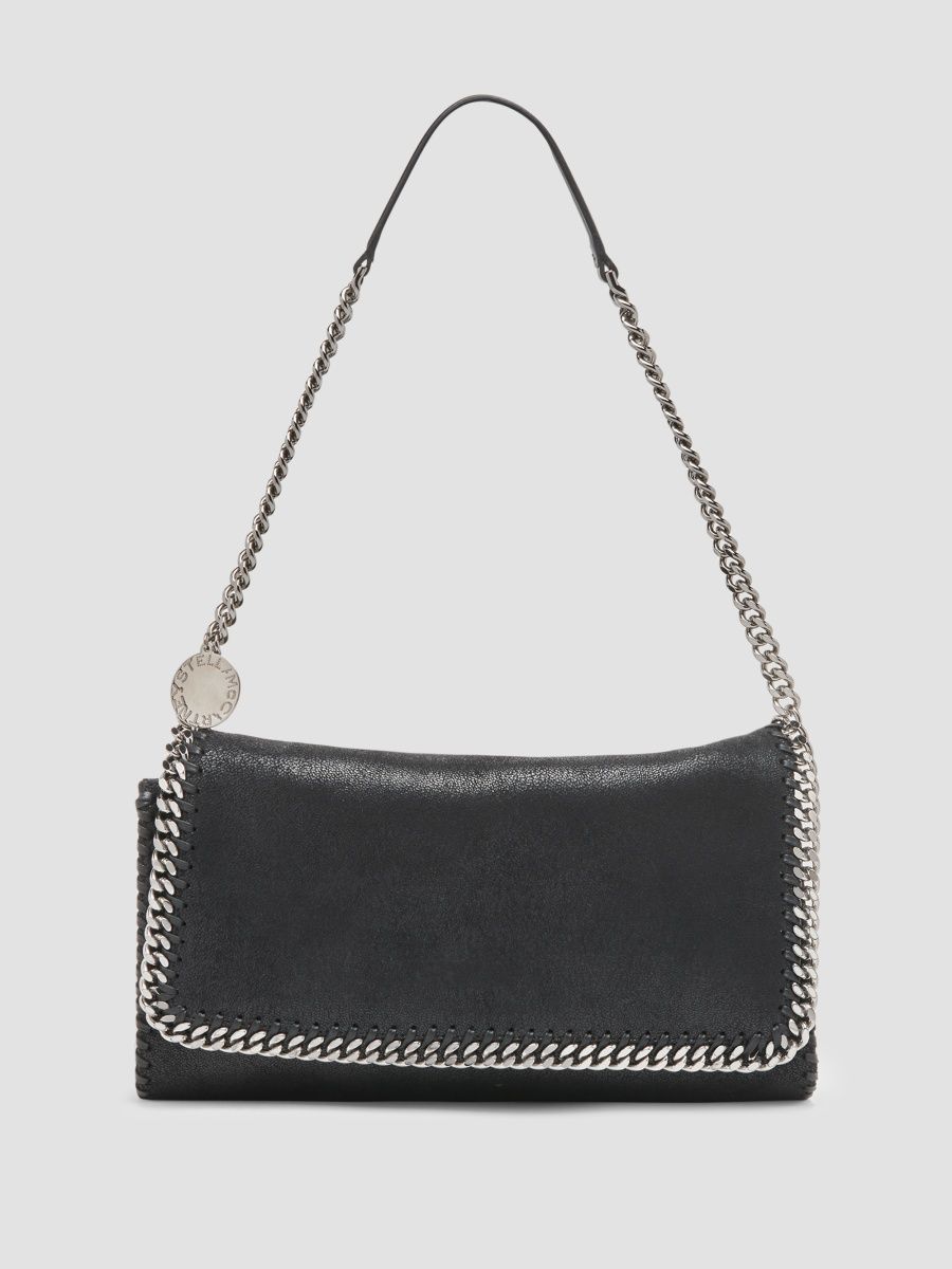 Stella McCartney Women's Falabella Shaggy Deer Flap Bag​ - Black