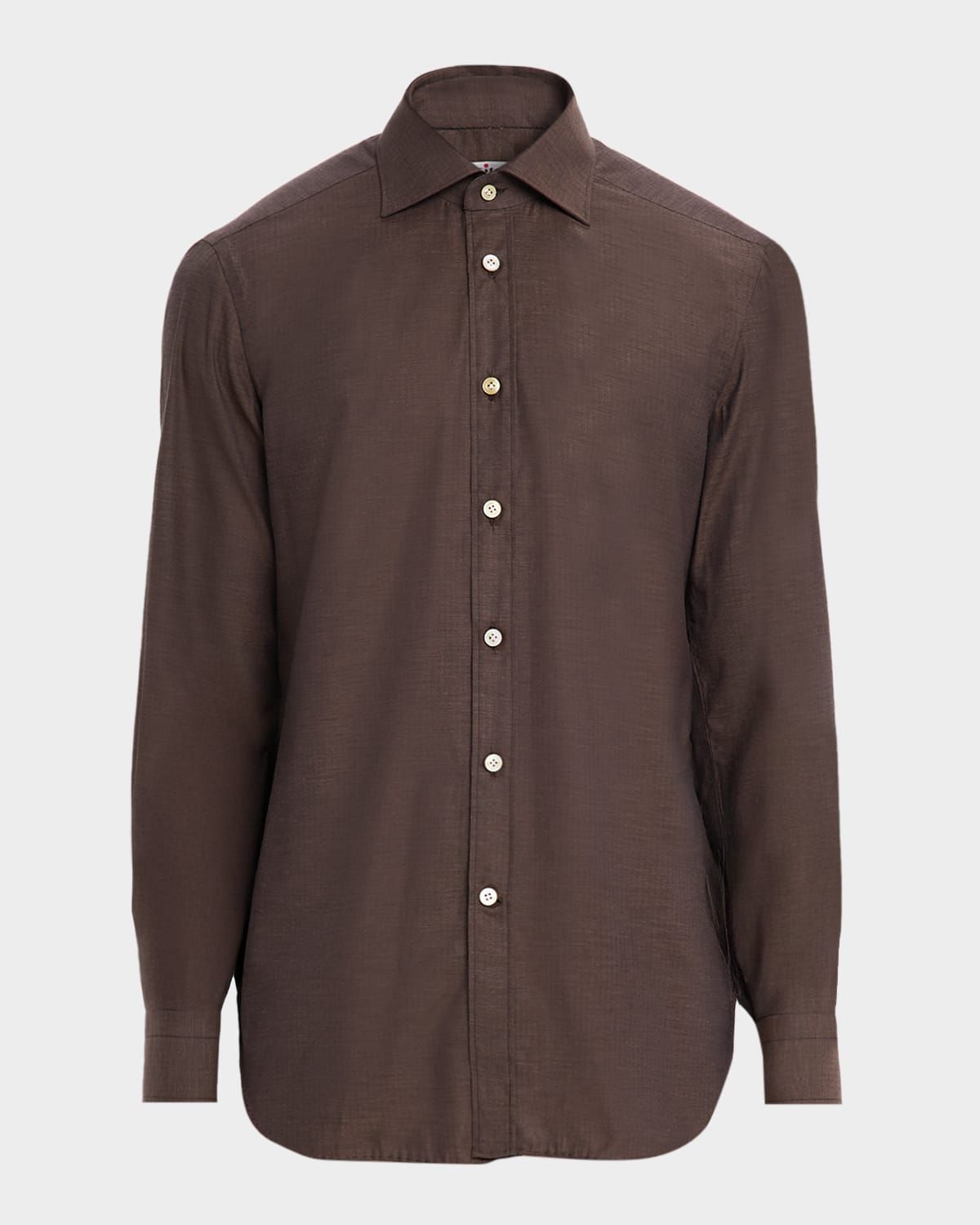 Men & apos;s Cotton Micro-Herringbone Sport Shirt