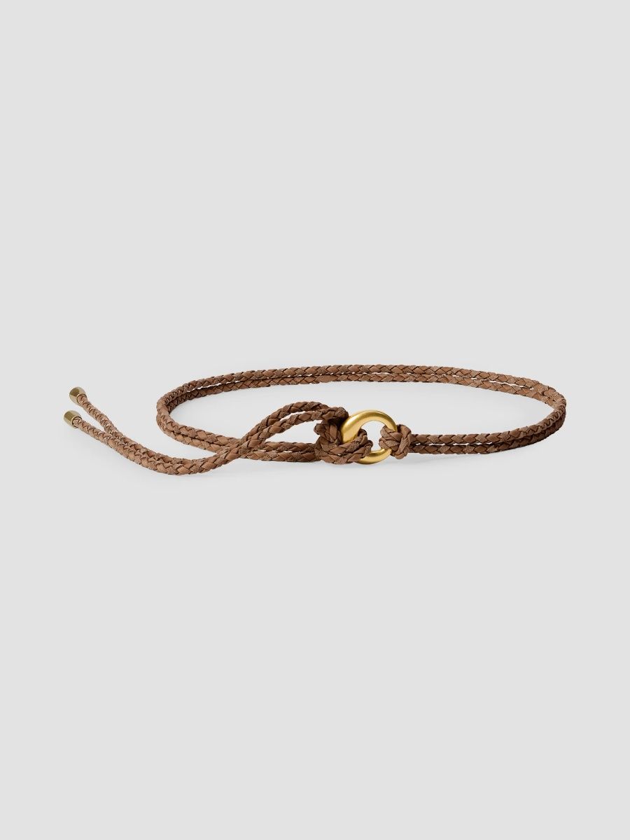 Naghedi Women's Salta Striped Suede Woven Belt - Canyon