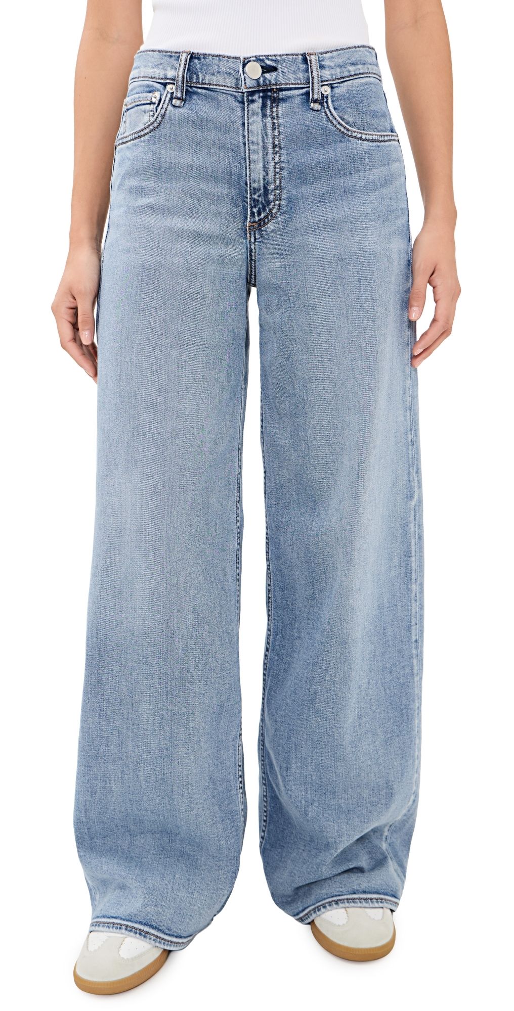 rag & bone Featherweight Sofie Full Wide Leg Jeans Margo 31