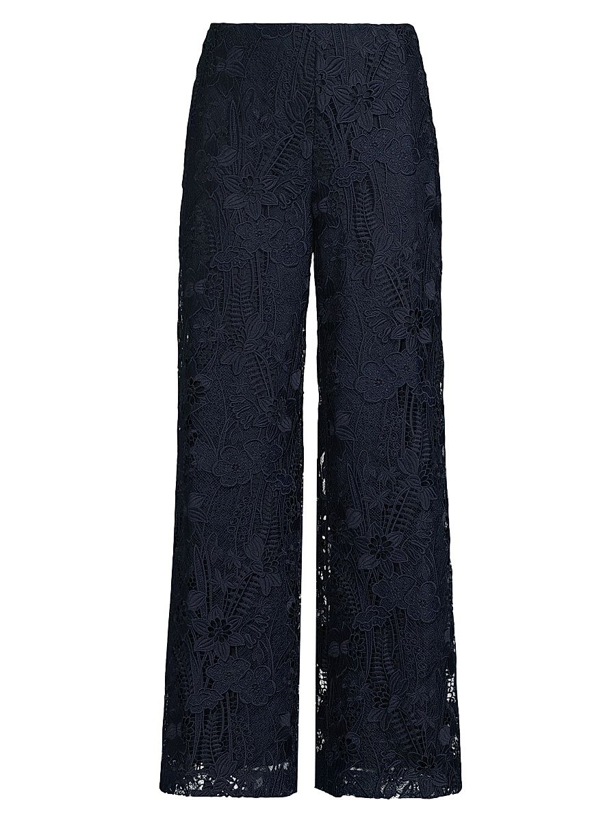 Women's Stella Lace Trousers - Navy - Size 12