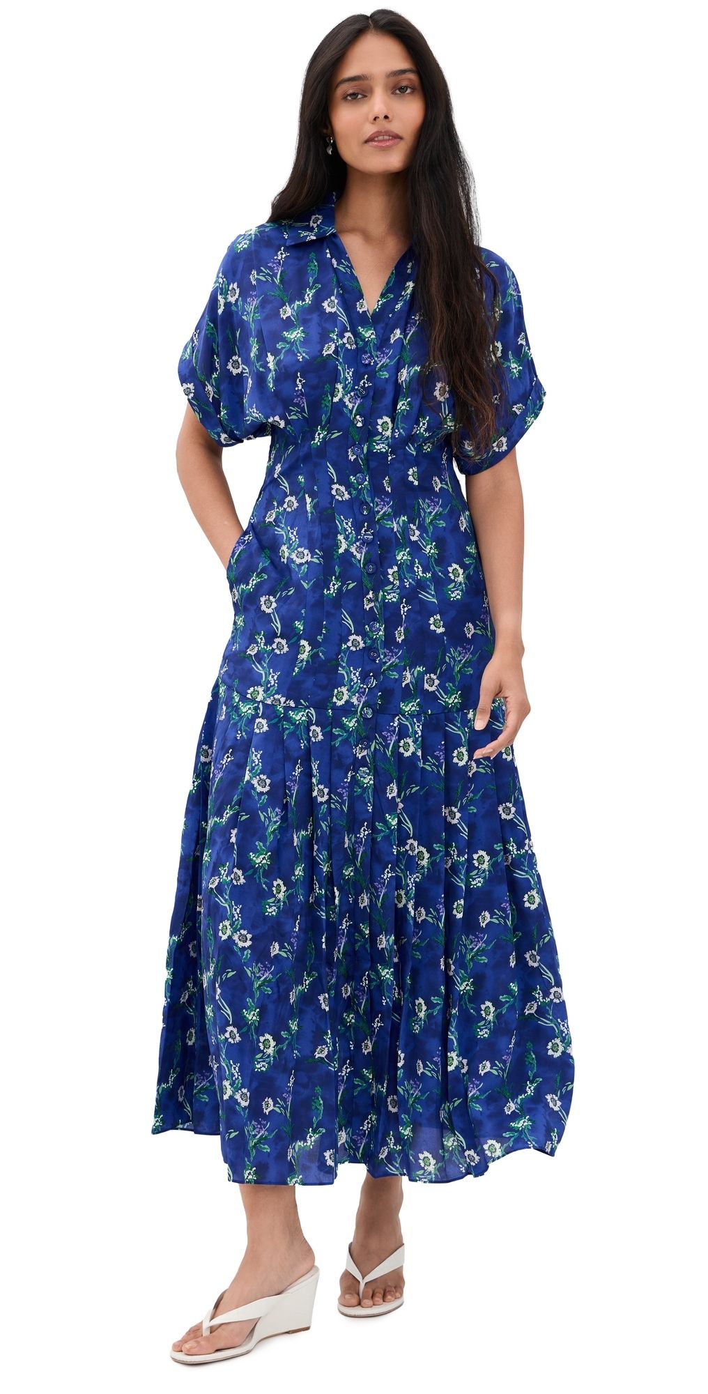 SALONI Riya Silk Dress Primrose 0