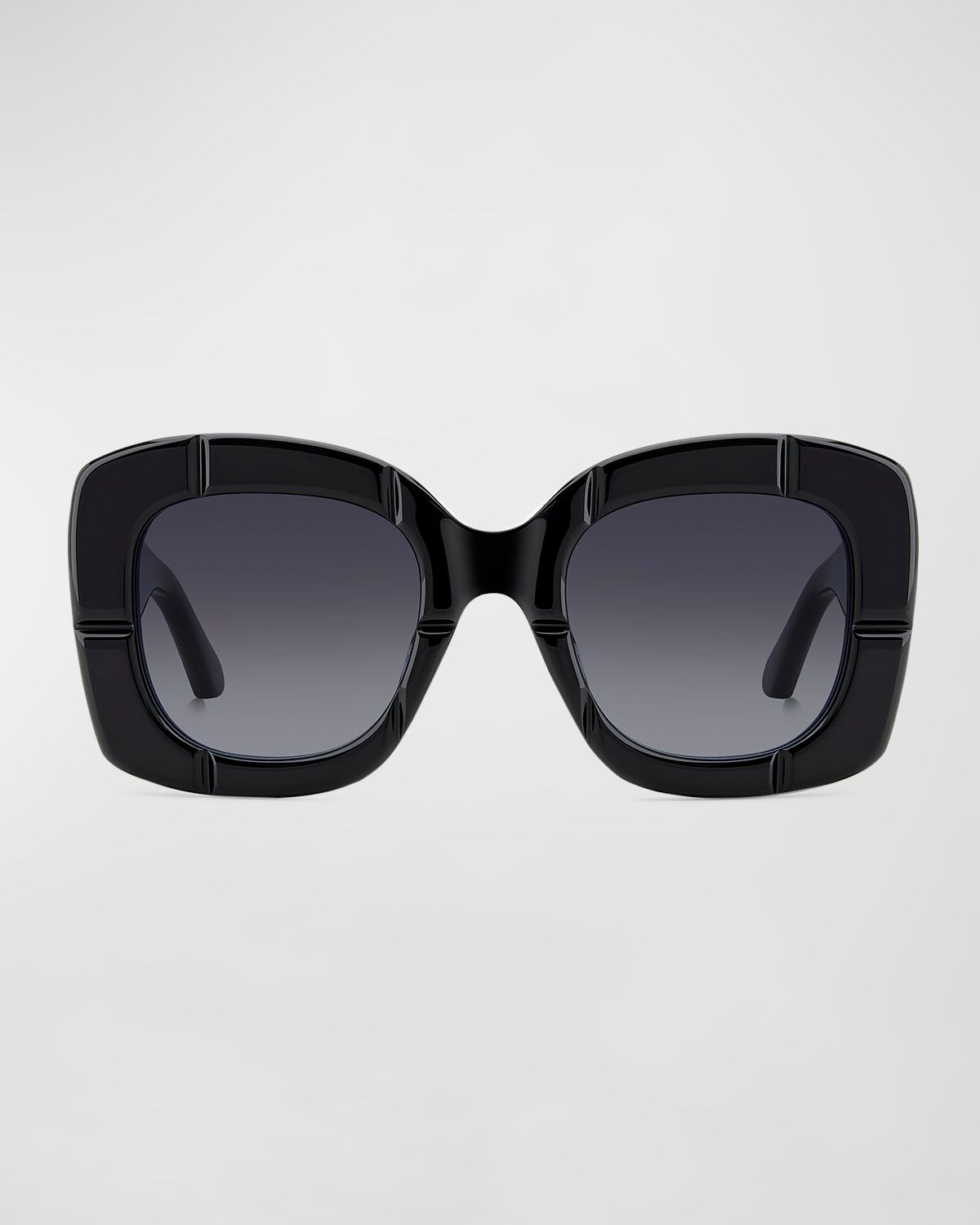 josey embossed acetate square sunglasses