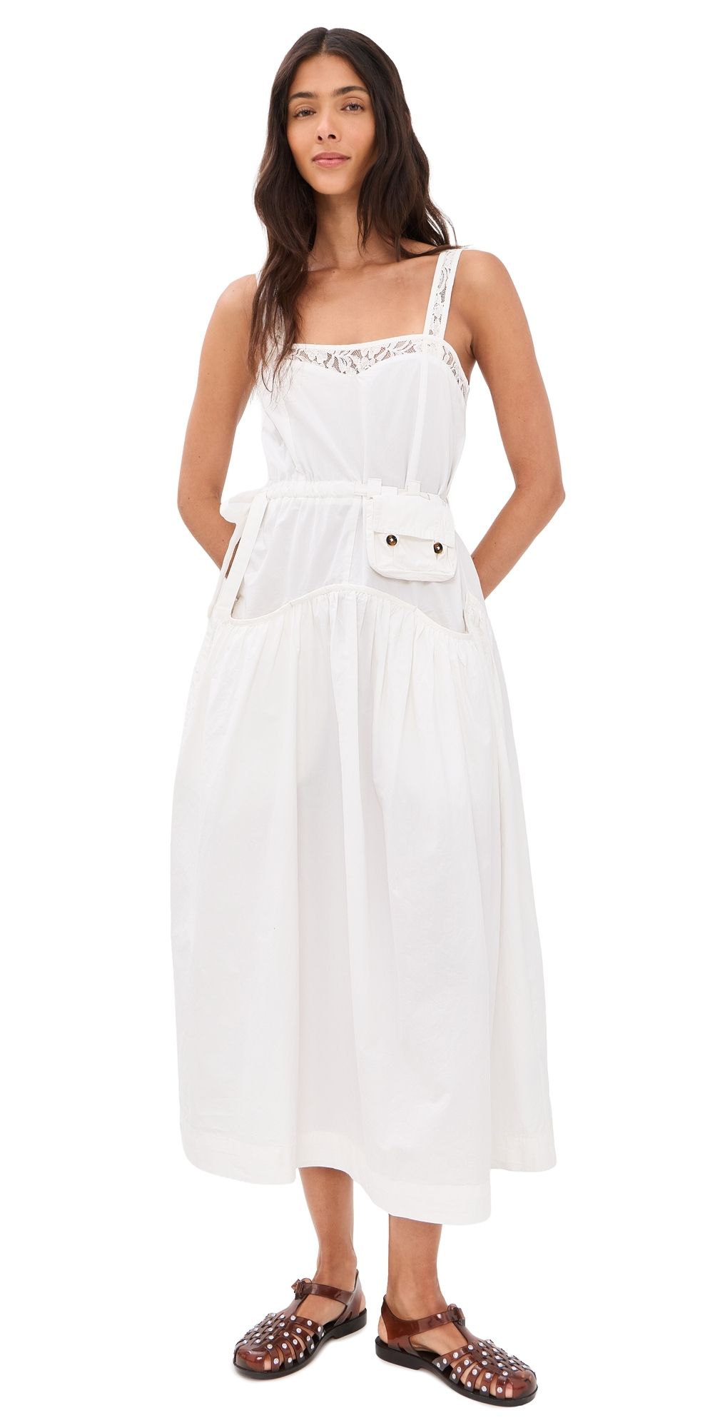 Damson Madder Campbell Midi Dress White 4