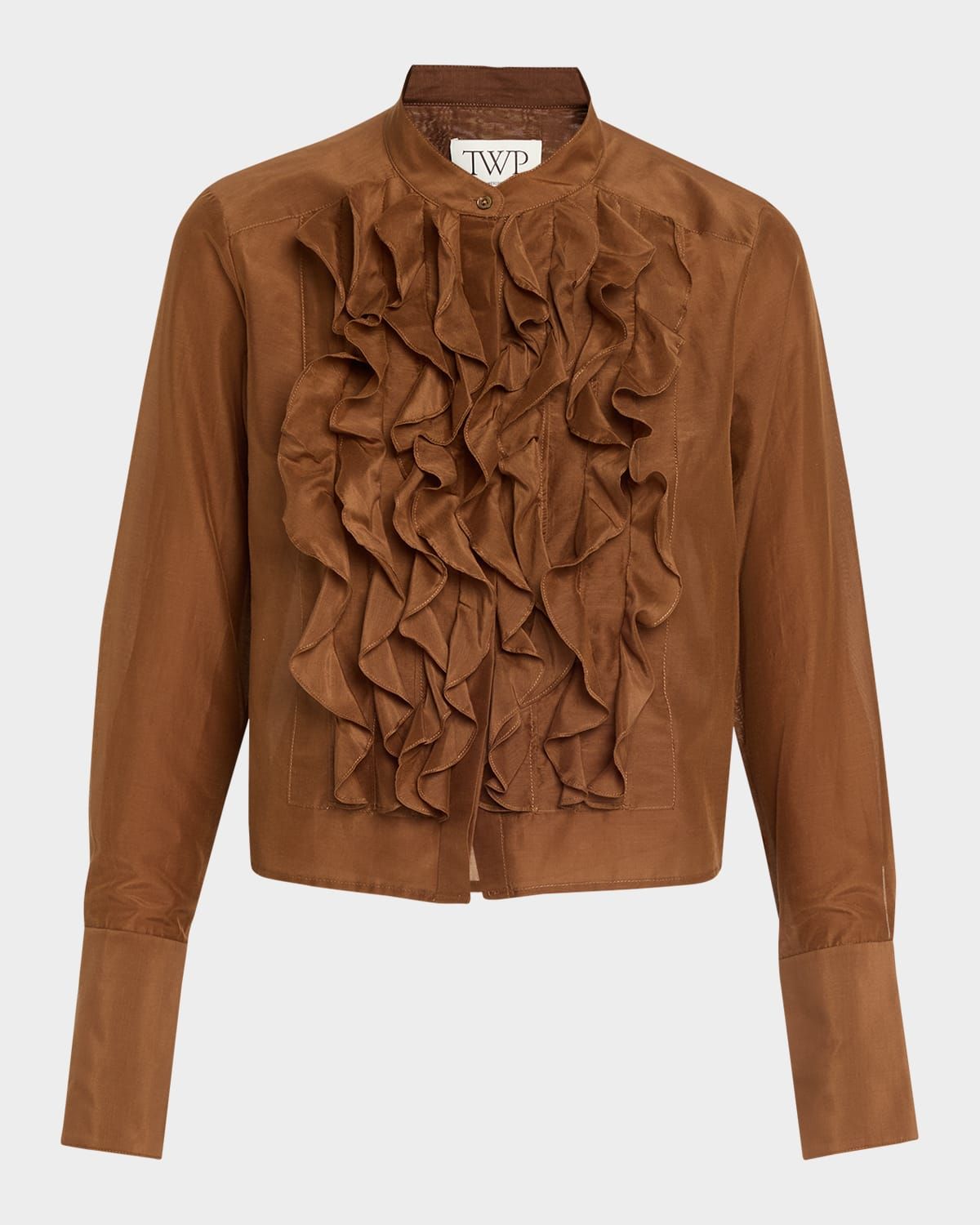 Patti Ruffle Button-Front Shirt