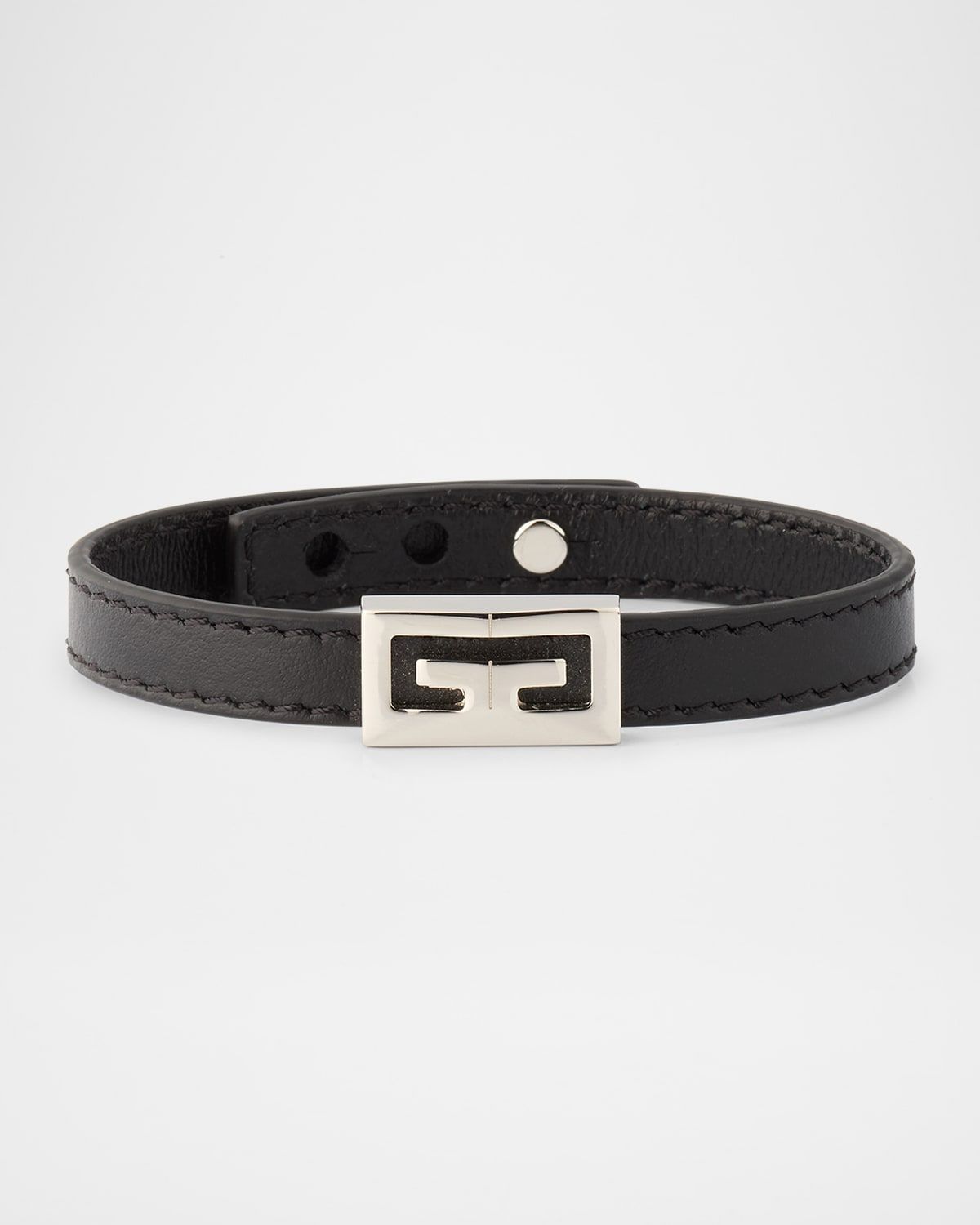 Men & apos;s 2G Silvery Leather Bracelet