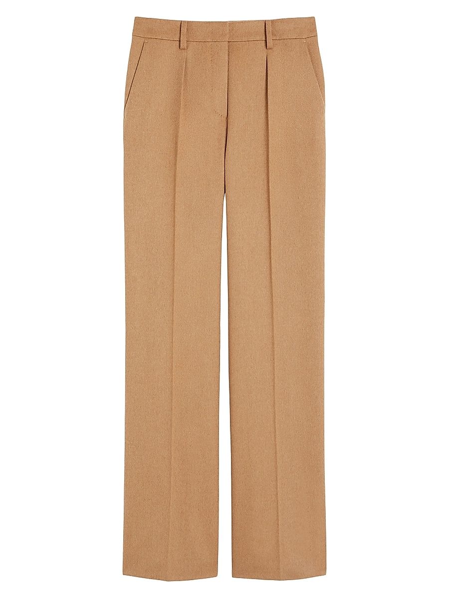 Women's Menswear Style Camel Trousers - Camel - Size 16