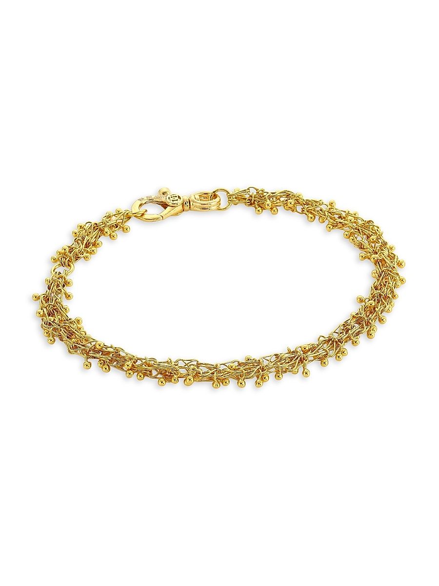 Women's Bouclé 24K Yellow Gold Bracelet - Gold