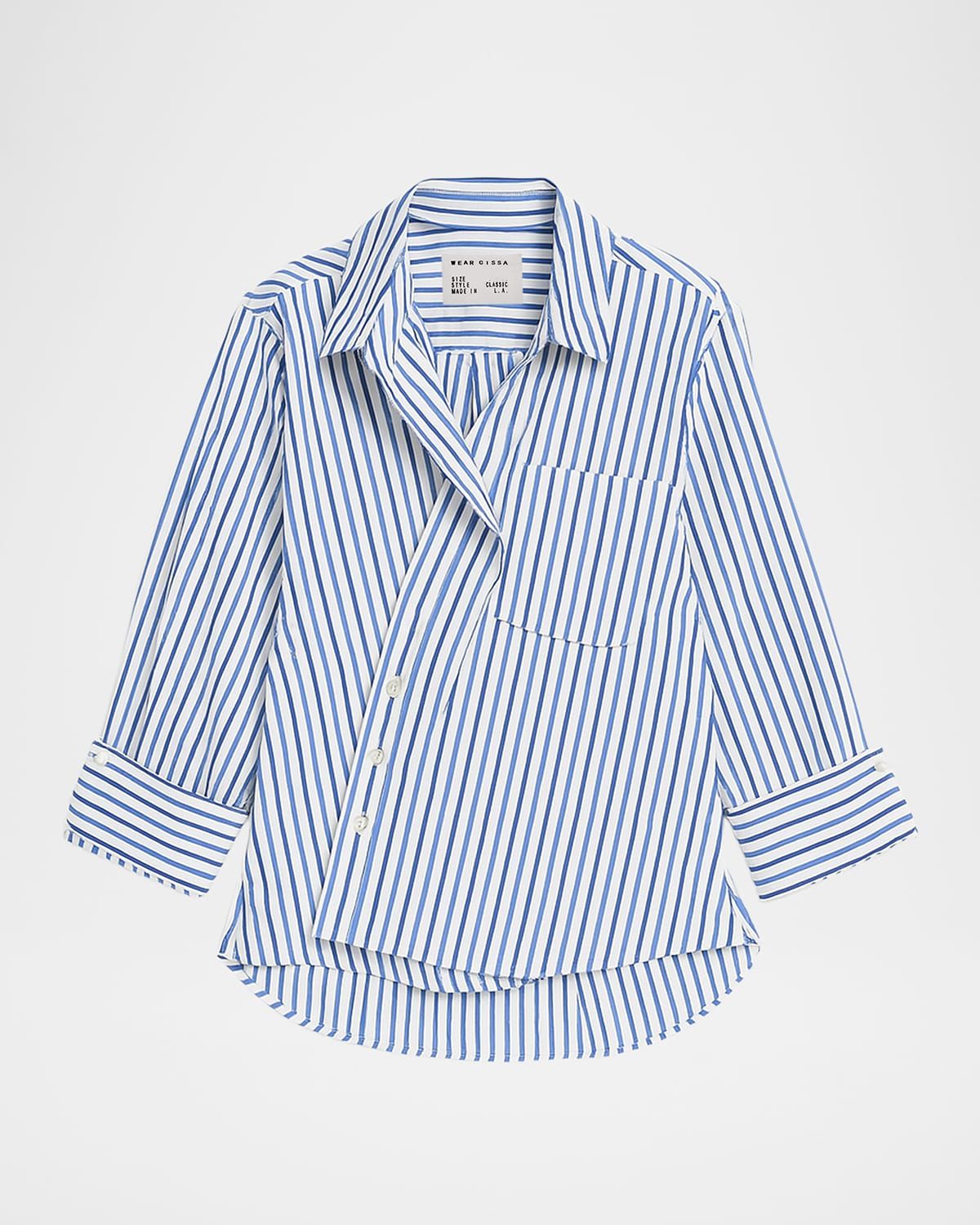 The Striped Wrap Overshirt