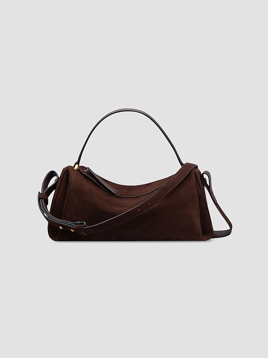 Neous Women's Scorpius Suede & Leather Crossbody Bag - Dark Chocolate