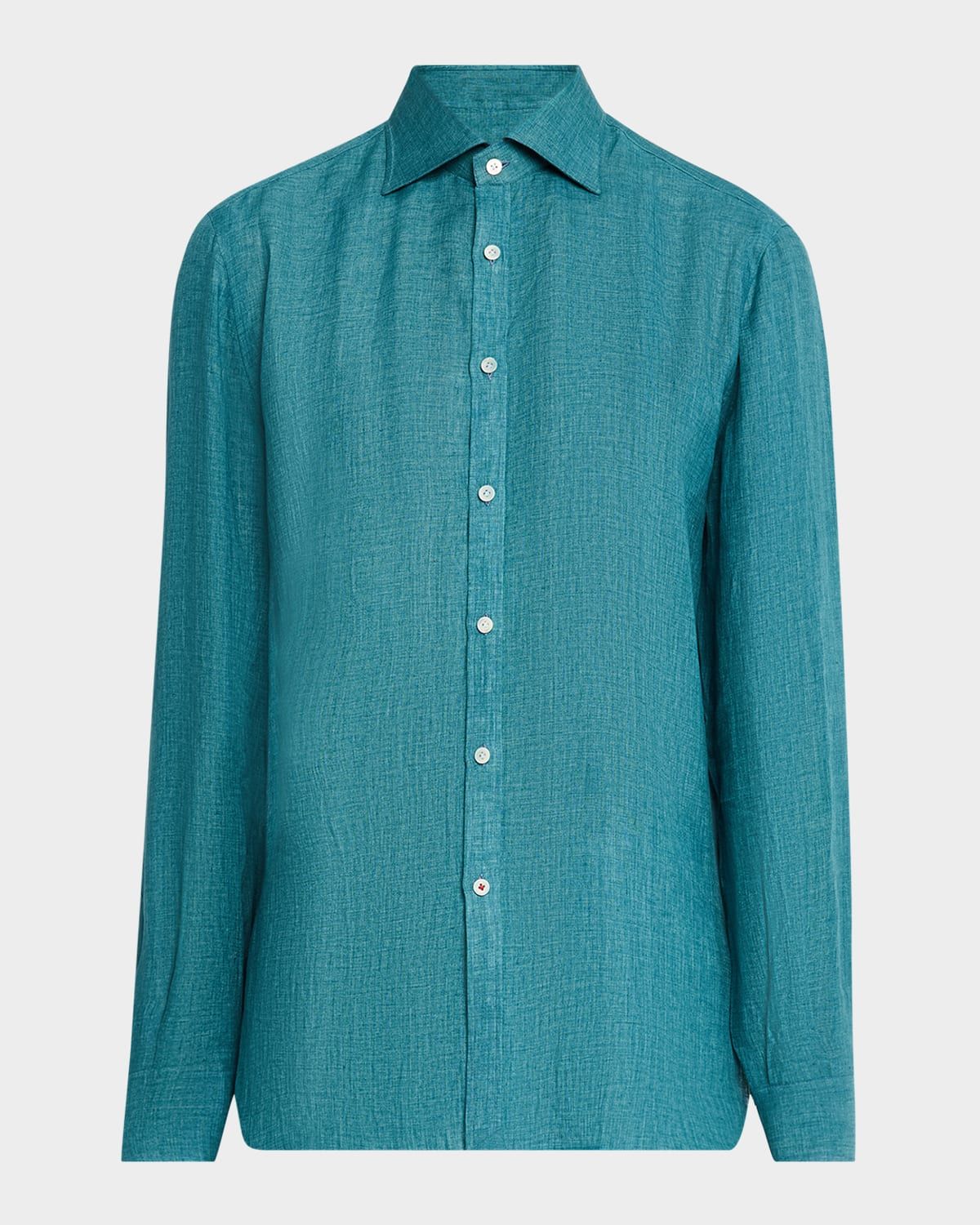 Men & apos;s Solid Linen Sport Shirt