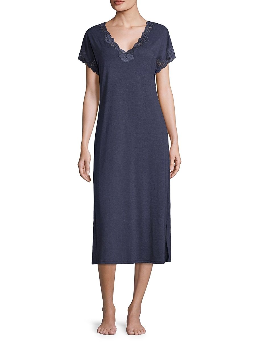 Women's Zen Floral Gown - Blue - Size XL