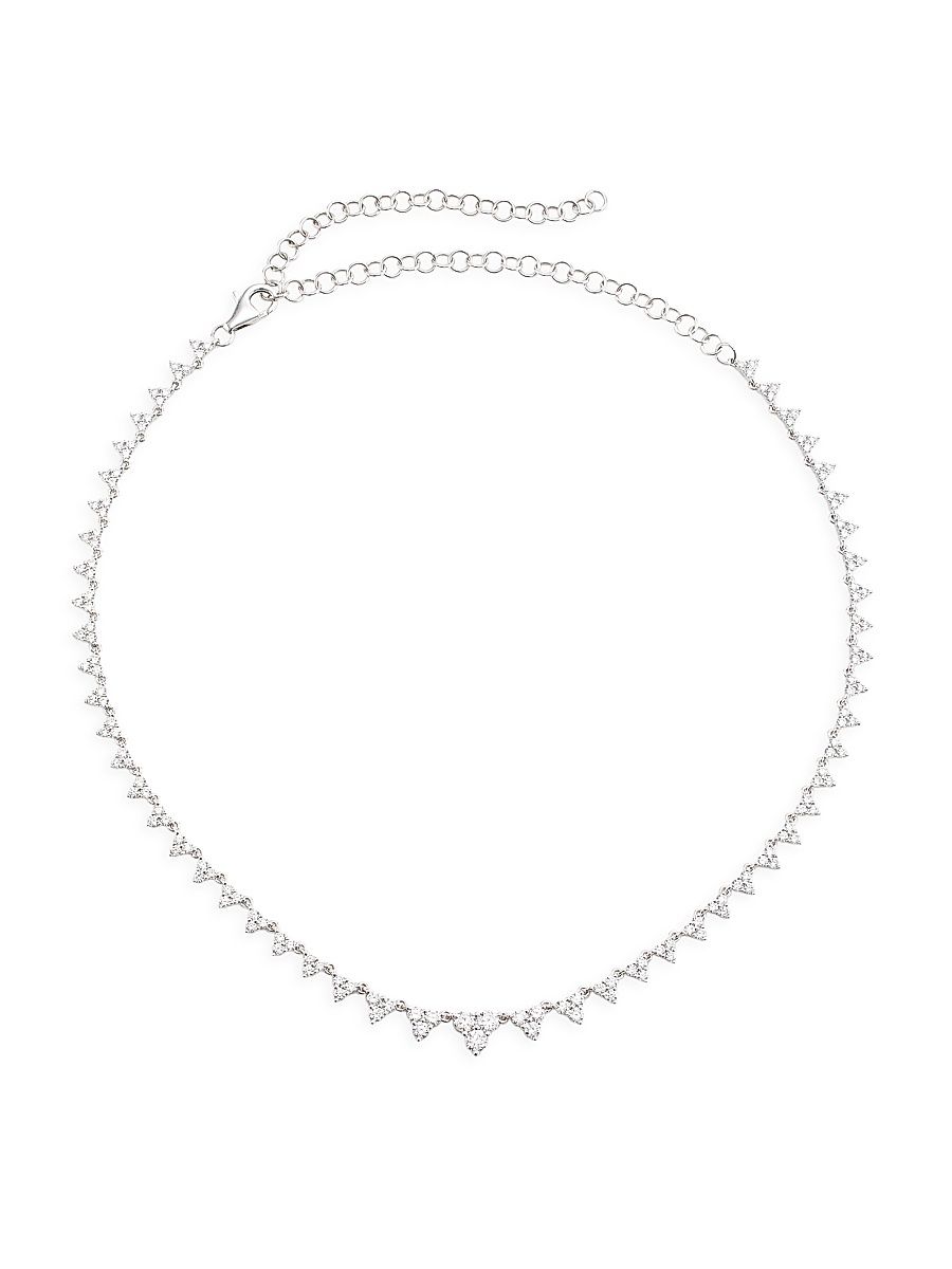 Women's 14K White Gold & 4.08 TCW Diamond Necklace - White Gold