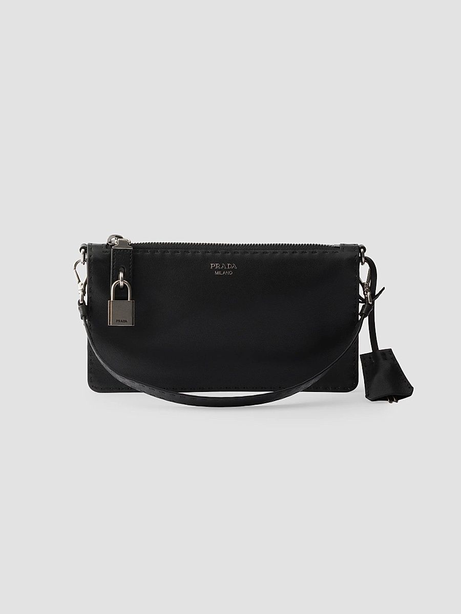 Women's Nappa Leather Pouch - Black