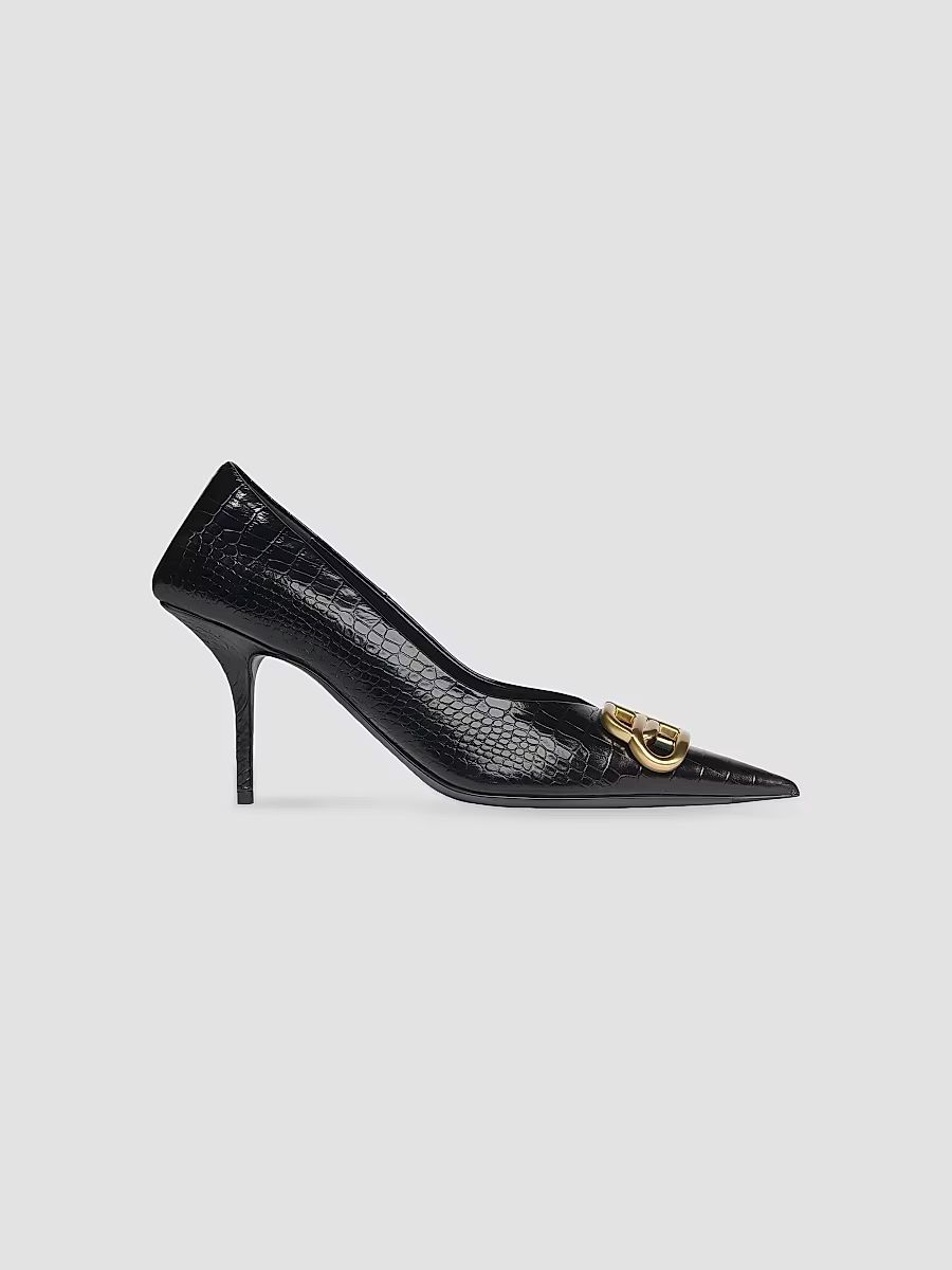 Balenciaga Women's Square Knife BB 80mm Pumps - Black - Size 9.5