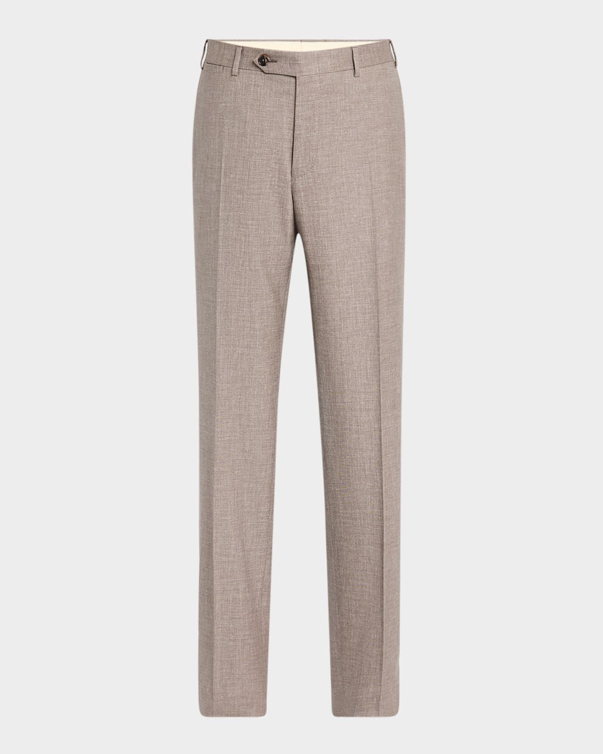 Men & apos;s Melange Wool Dress Pants