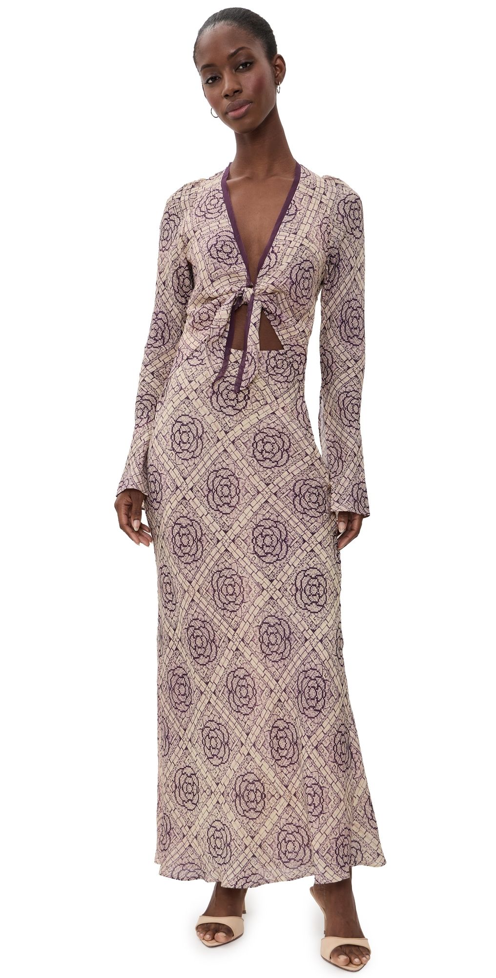 SIR. Mireli Scarf Coverup Dress Rose Parquet 0P