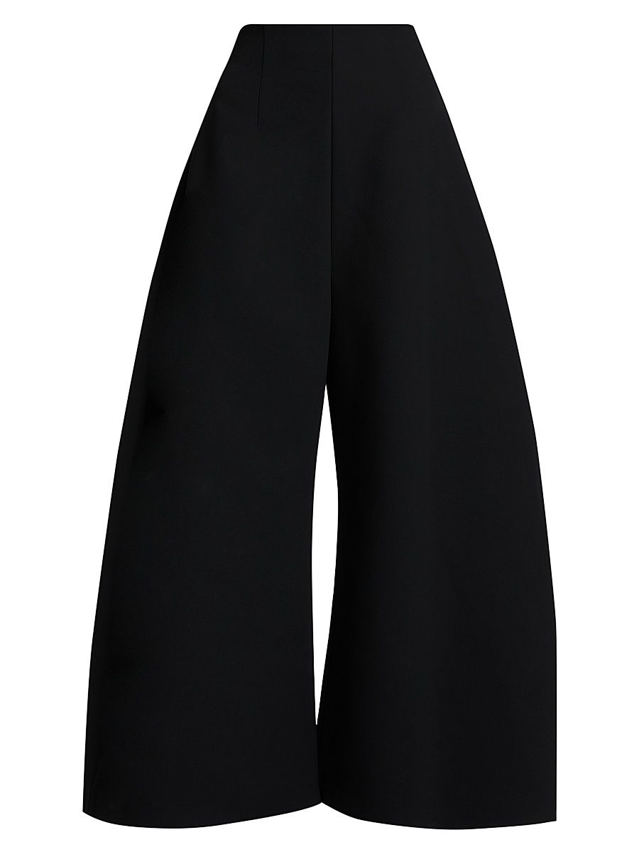 Women's High-Rise Rounded Trousers - Black - Size 10