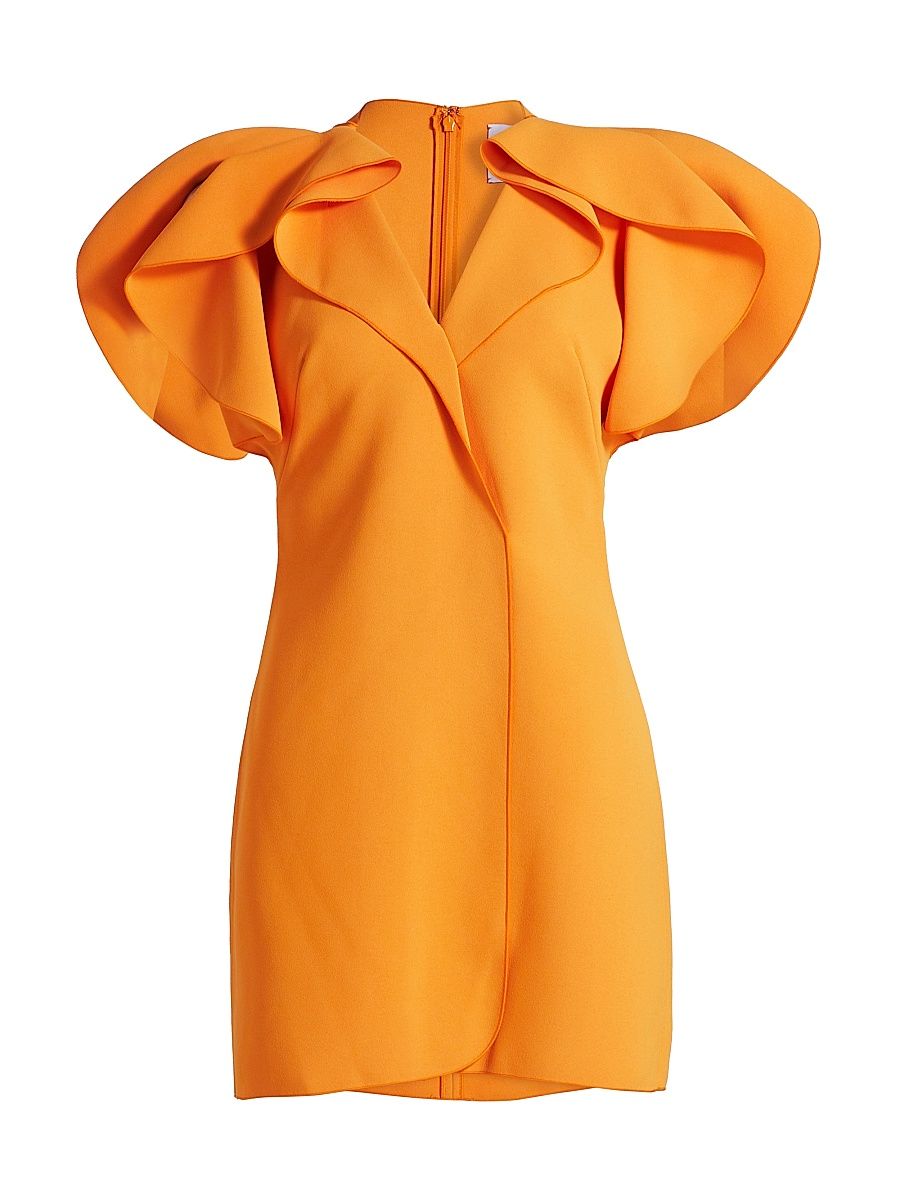 Women's Normanhill Puff-Sleeve Minidress - Neon Mango - Size 4