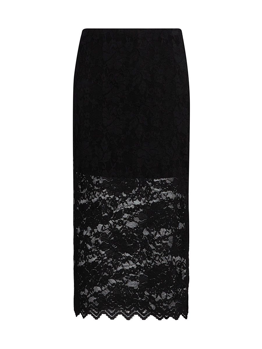 Women's Kiera Laced Sheath Midi-Skirt - Black - Size XL