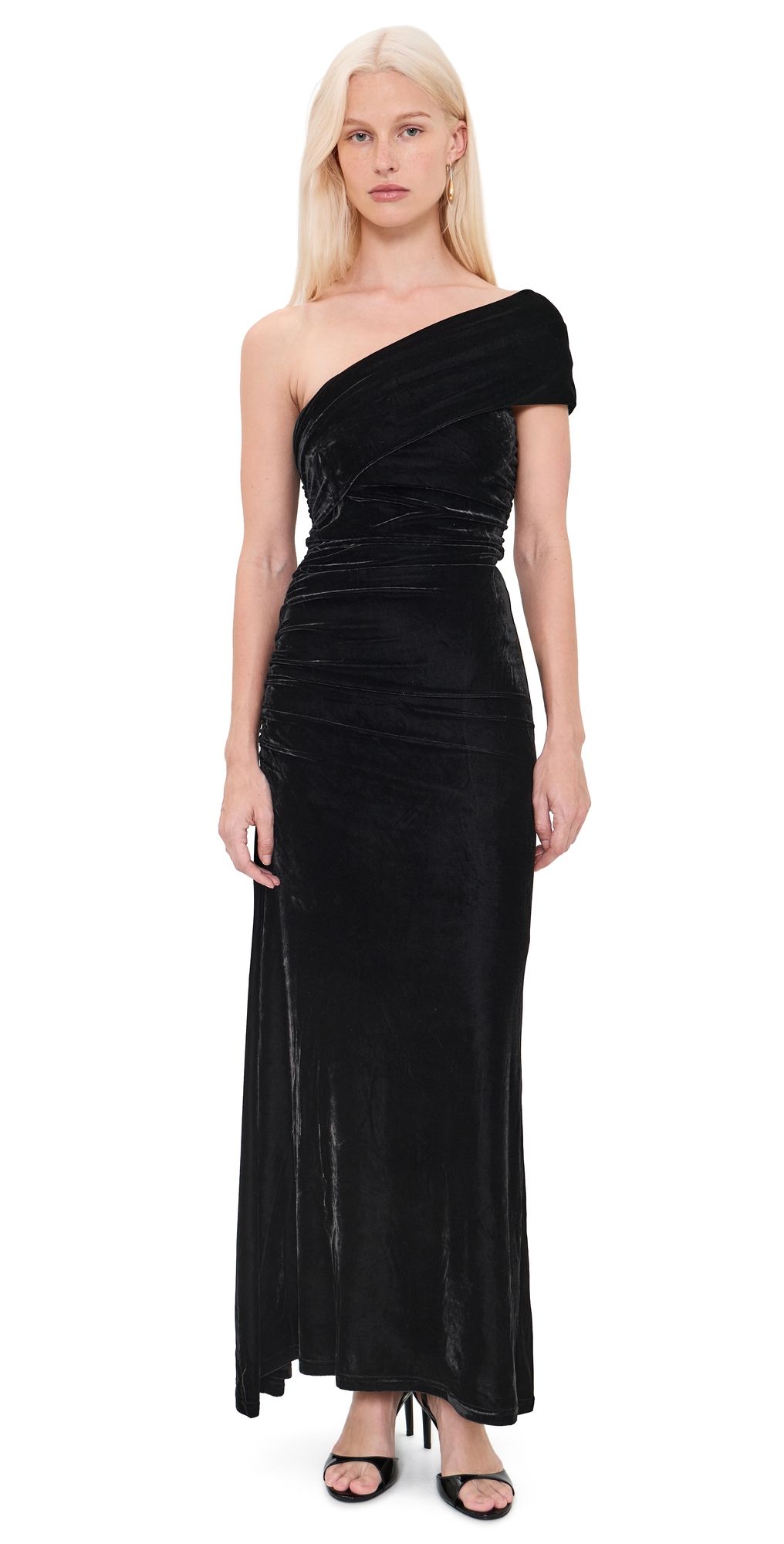 BARDOT Calia Velour Maxi Dress Black 12
