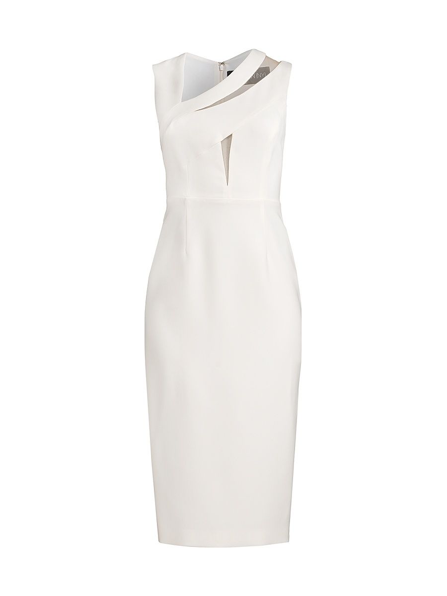 Women's Lola Illusion Slash Cocktail Dress - Light Ivory - Size 6