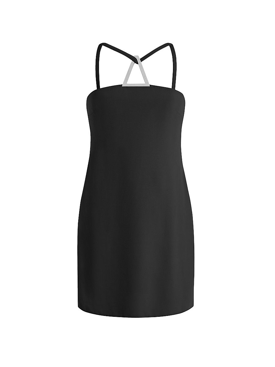Women's Nolo Geometric Minidress - Nero - Size 10