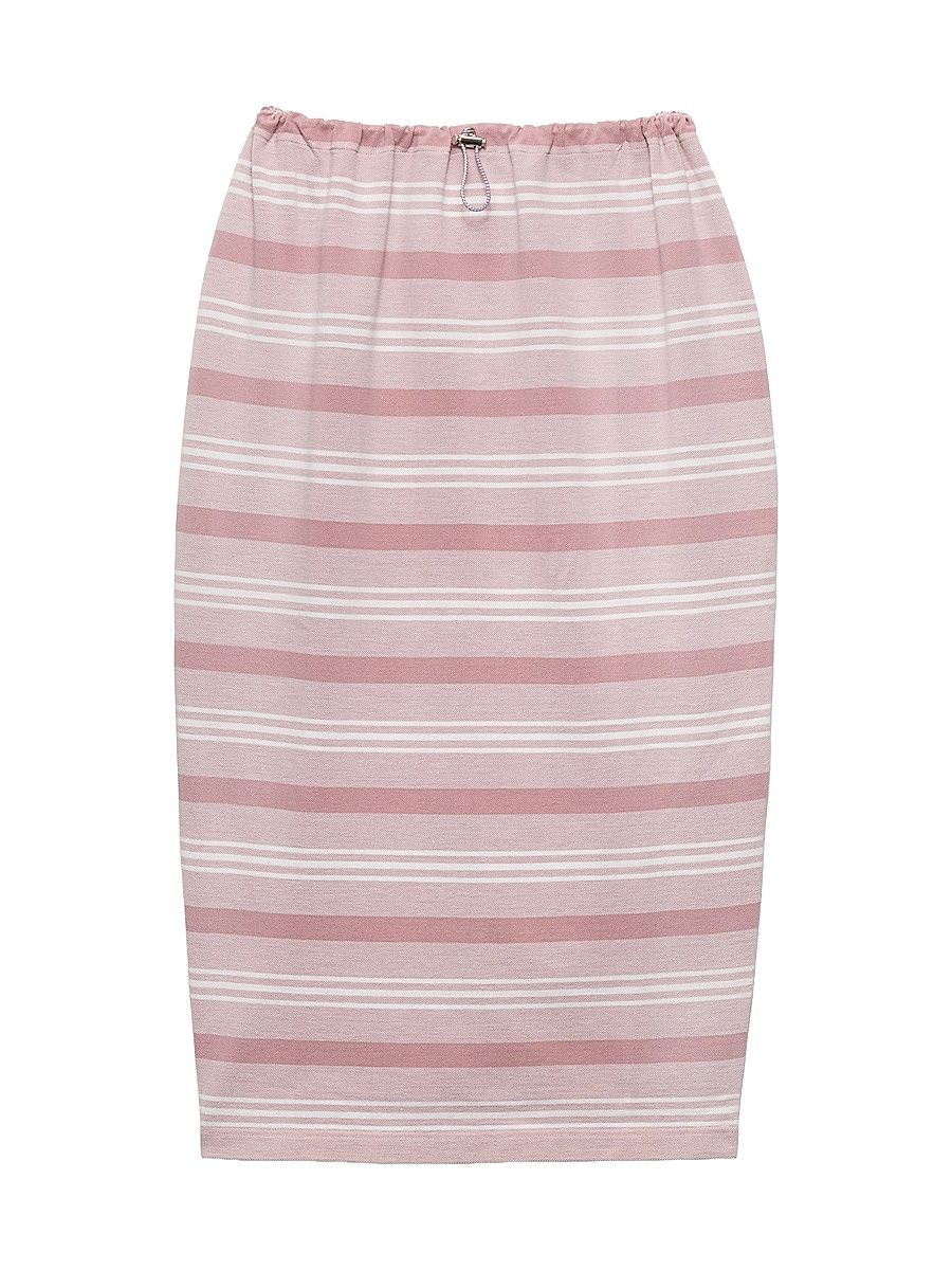 Women's Bayadere Print Pique Skirt - Pink - Size 10