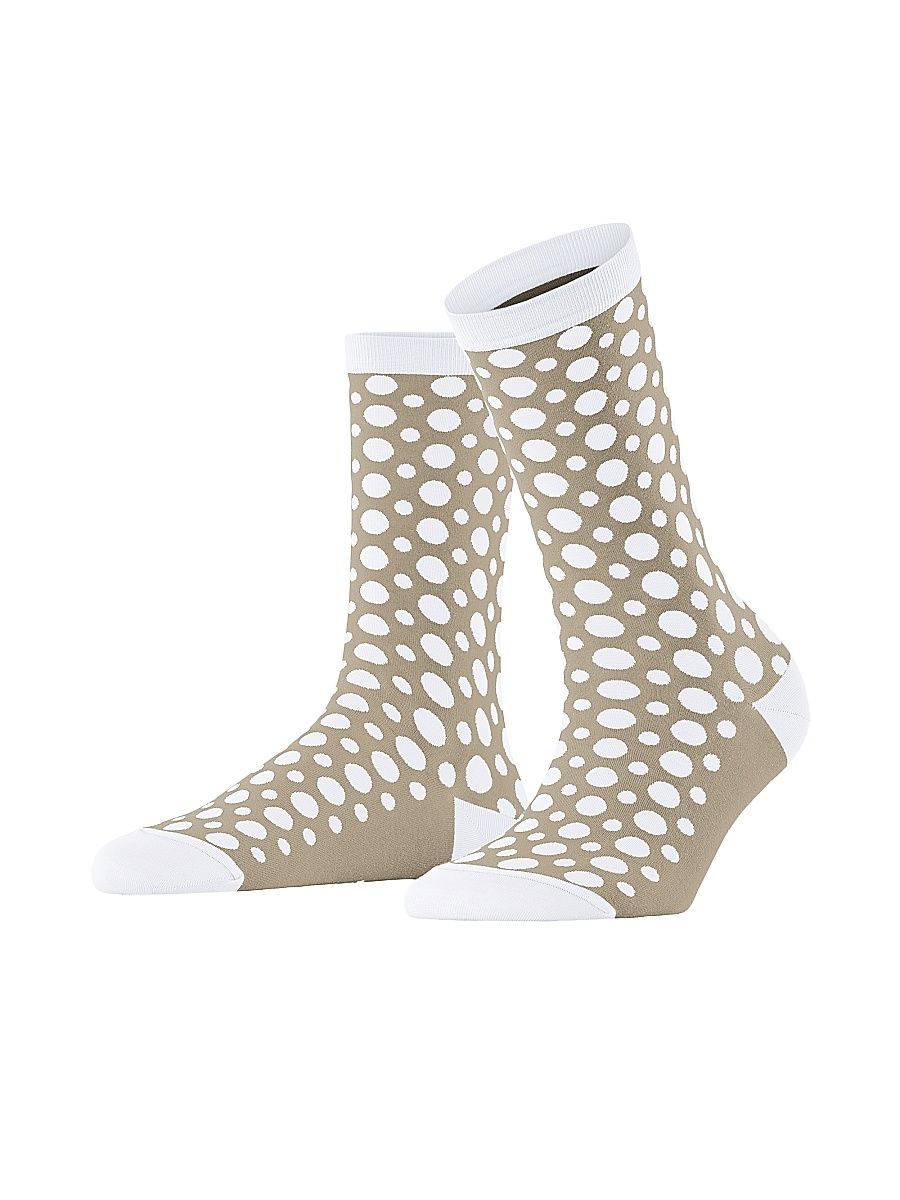 Falke Women's Mirage Dot Crew-Length Socks - Sand - Size 5