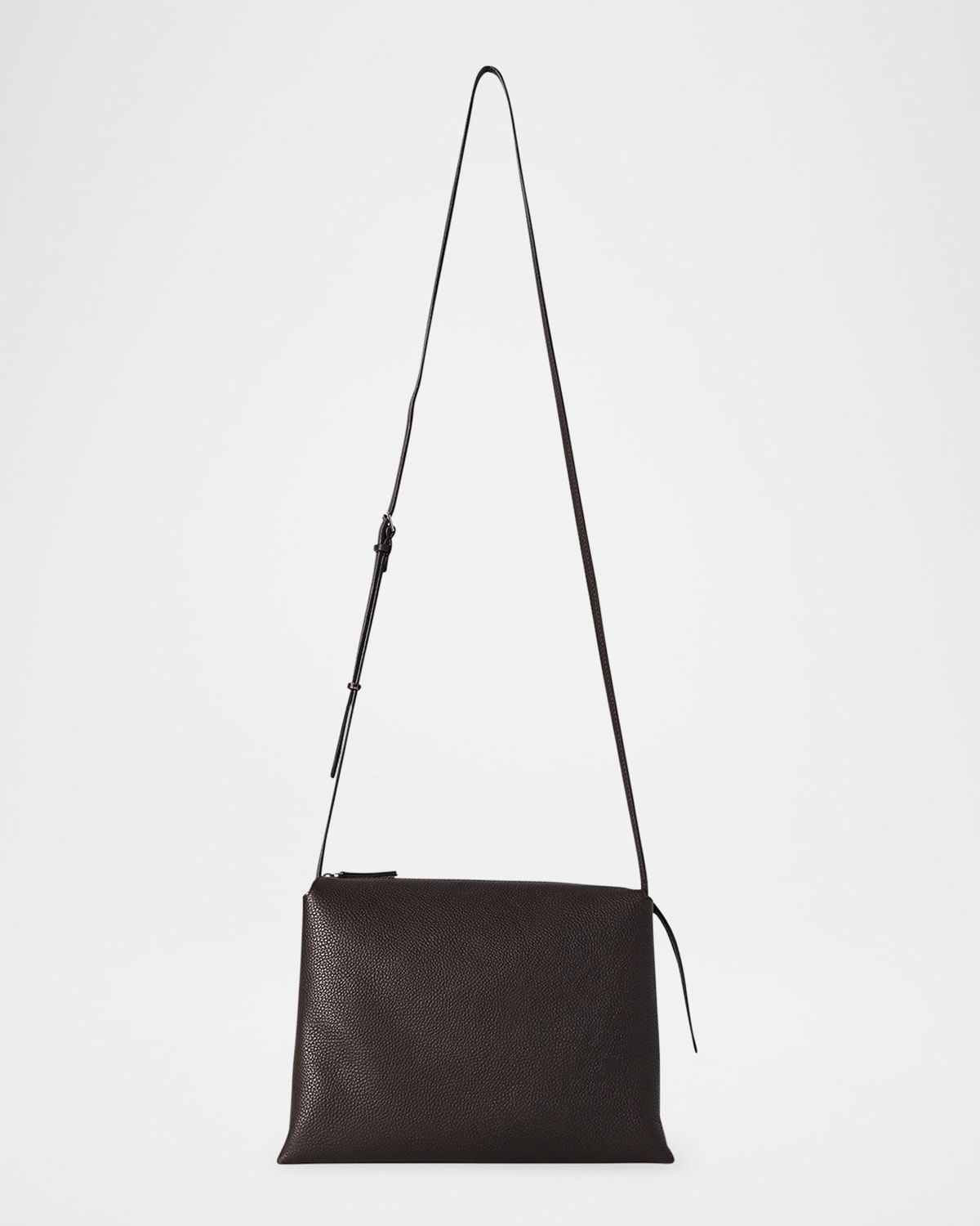 Nu Twin Crossbody Bag in Saddle Grain Leather