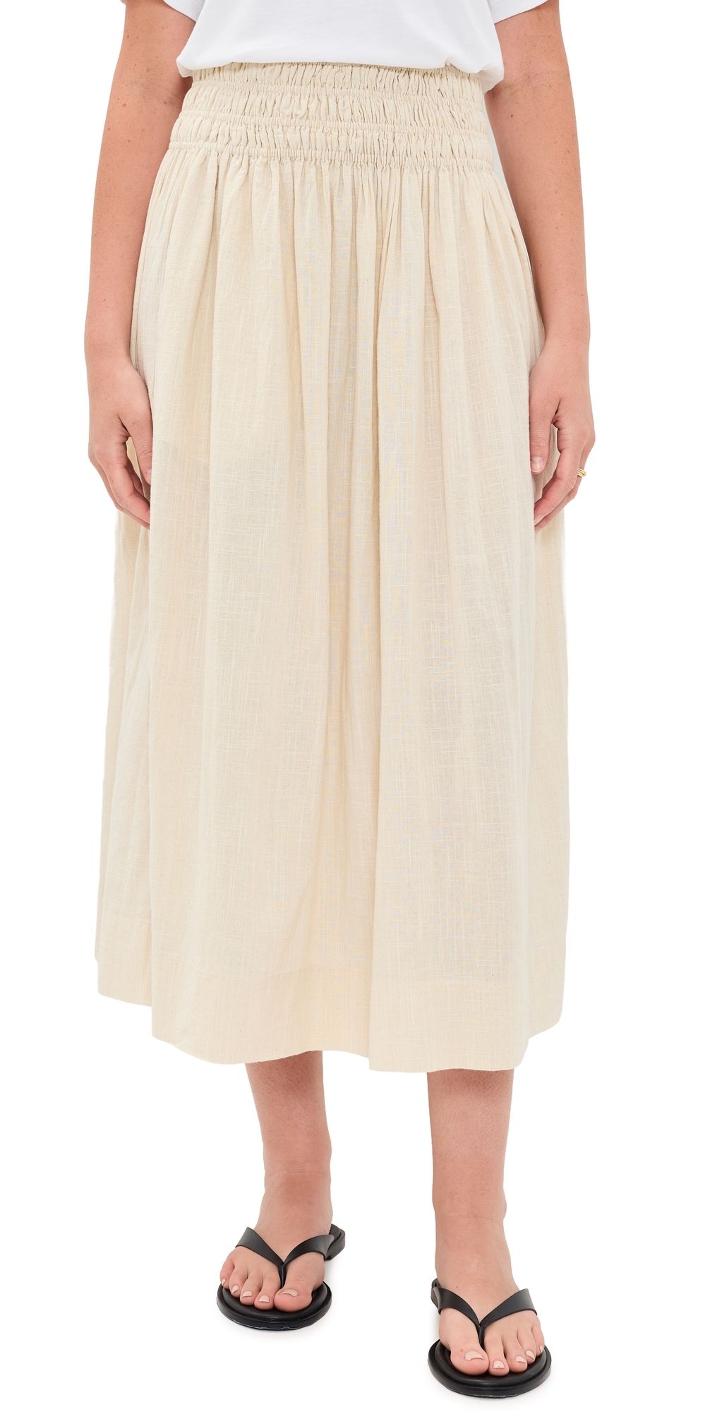 THE GREAT. The Viola Skirt Natural 2