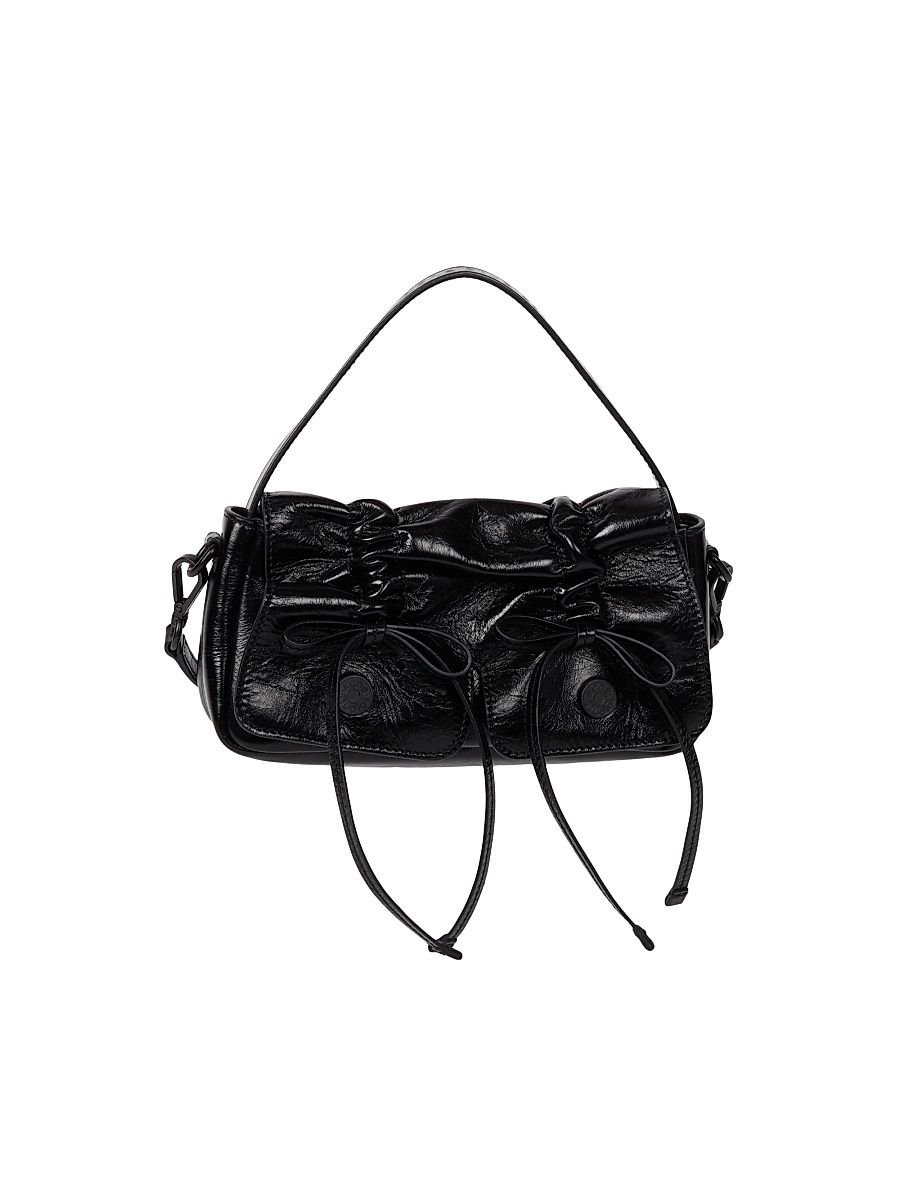 Women's Multipocket Lux Leather Bag - Black