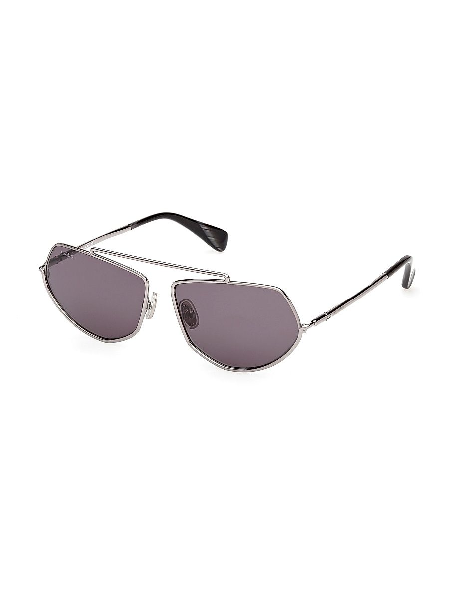 Women's Joey 60MM Round Sunglasses - Black Brown