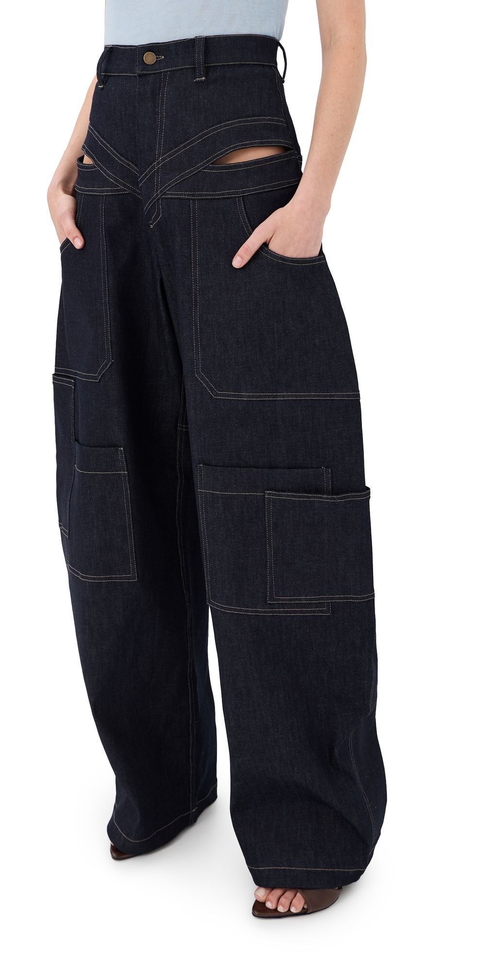 Tolu Coker Banana Pants Navy M