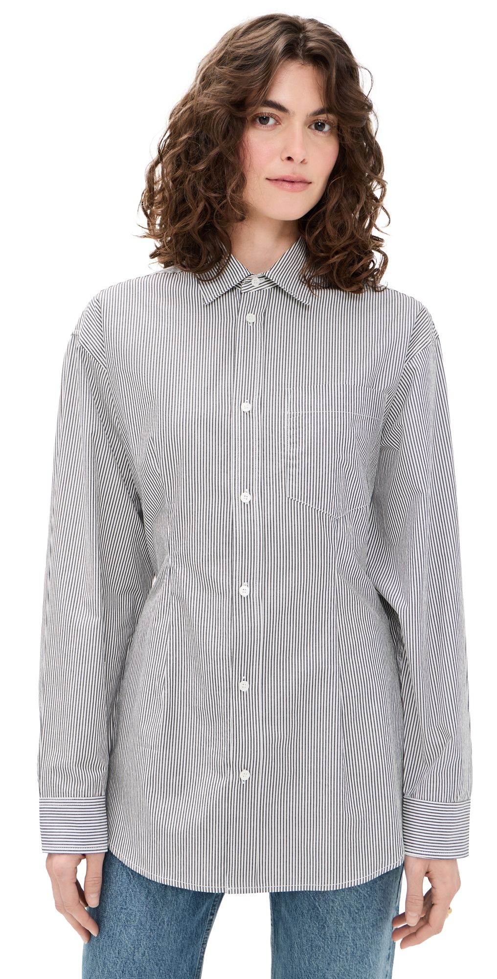 AGOLDE Cinch Shirt Windley Stripe M
