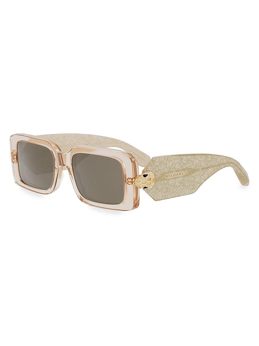 Women's Serpenti Forever 53MM Rectangular Sunglasses - Gold Brown