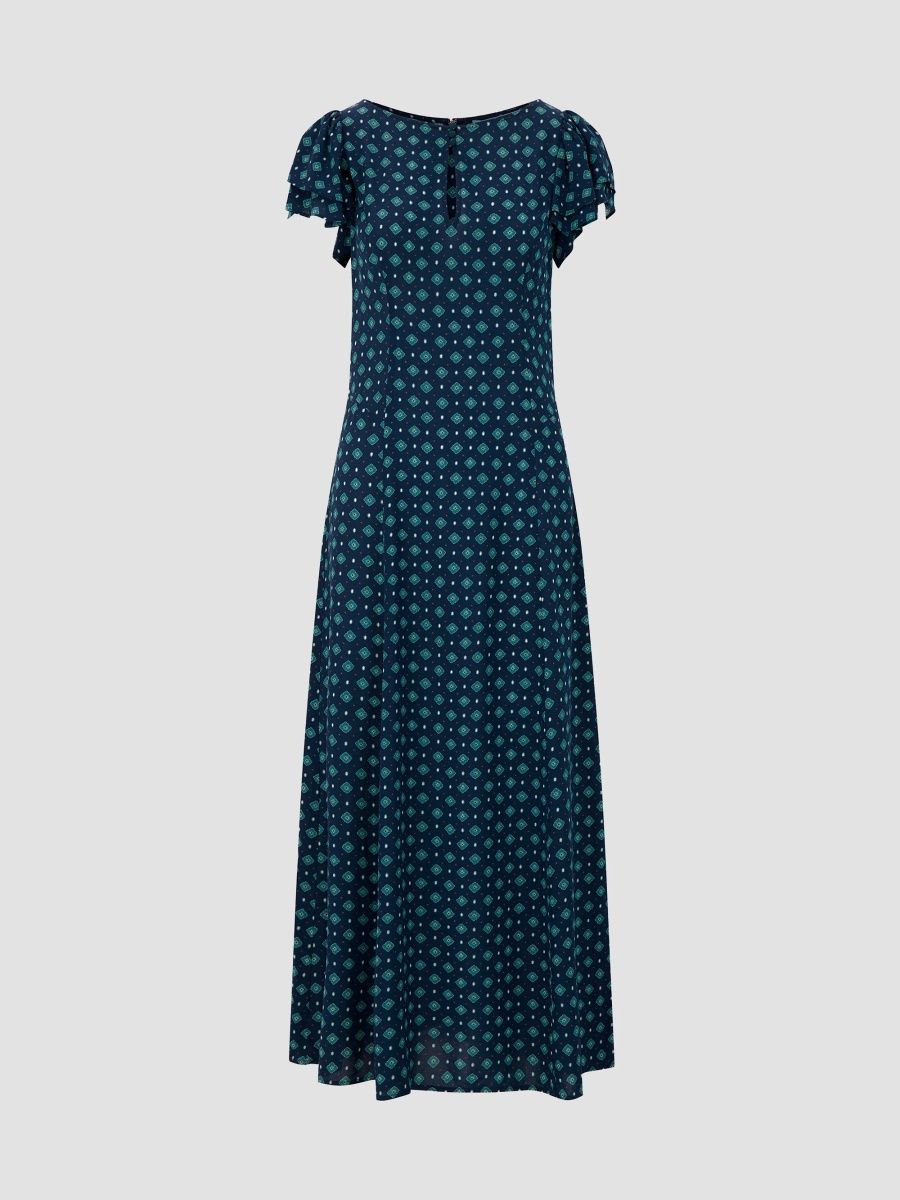 Hill House Home Women's The Clare Dress - Juniper Foulard - Size XXS