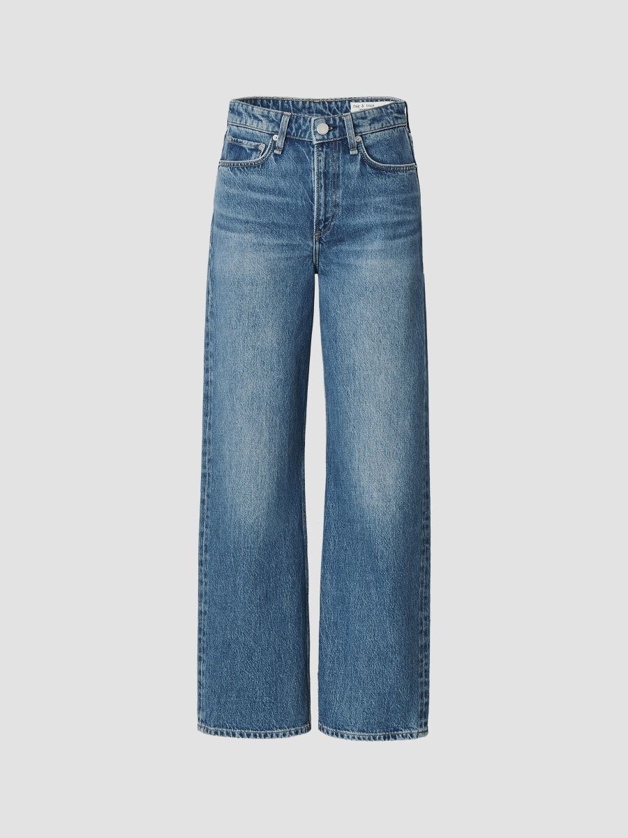 rag & bone Women's Logan Denim High-Rise Wide-Leg Jeans - Candice - Size 32