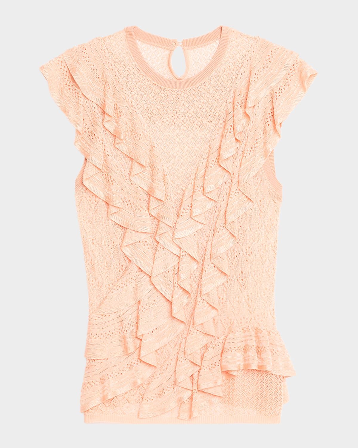 Angelica Sleeveless Lace Knit Top