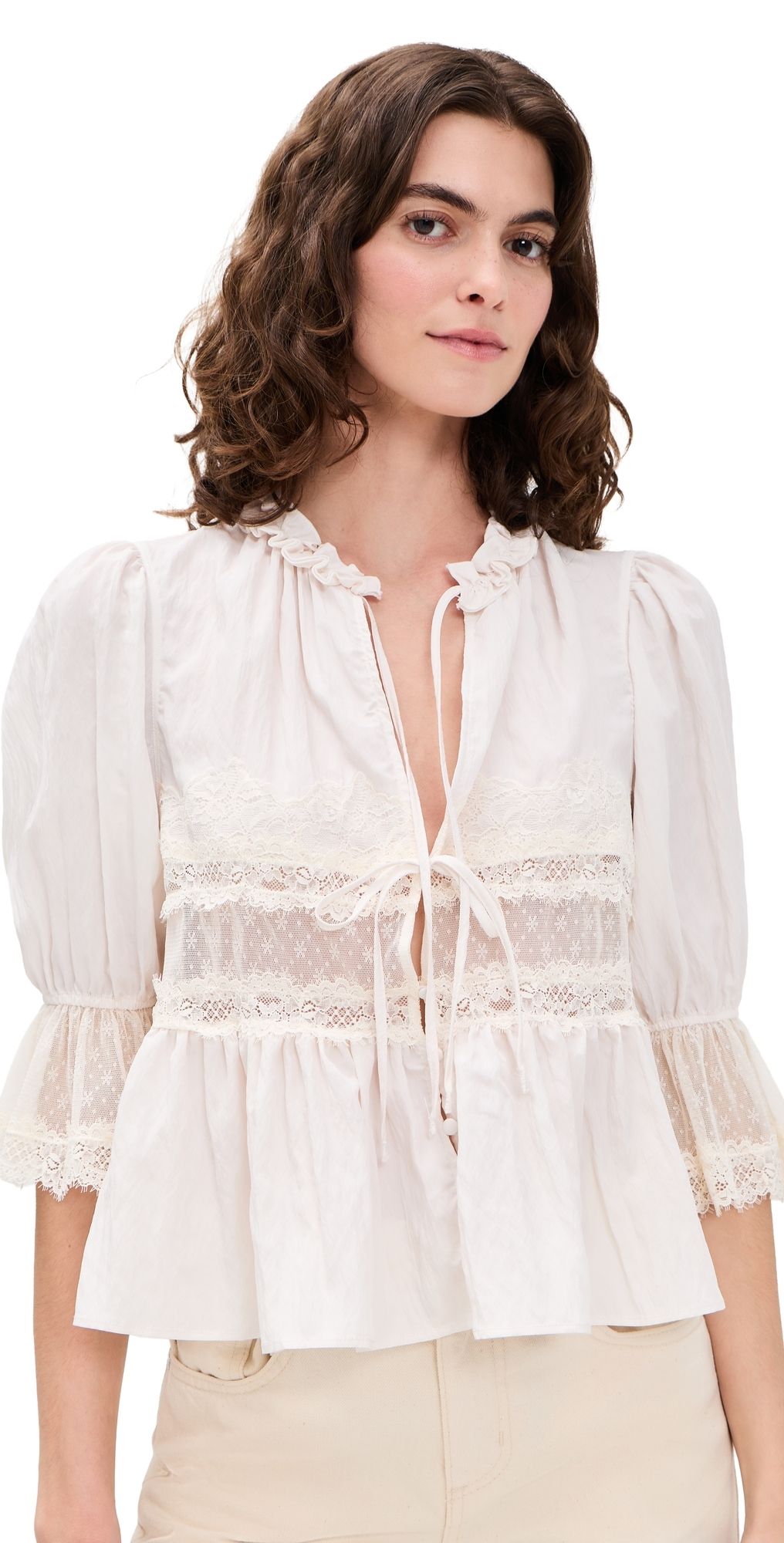 Free People Forever Young Bed Jacket White Alyssum L