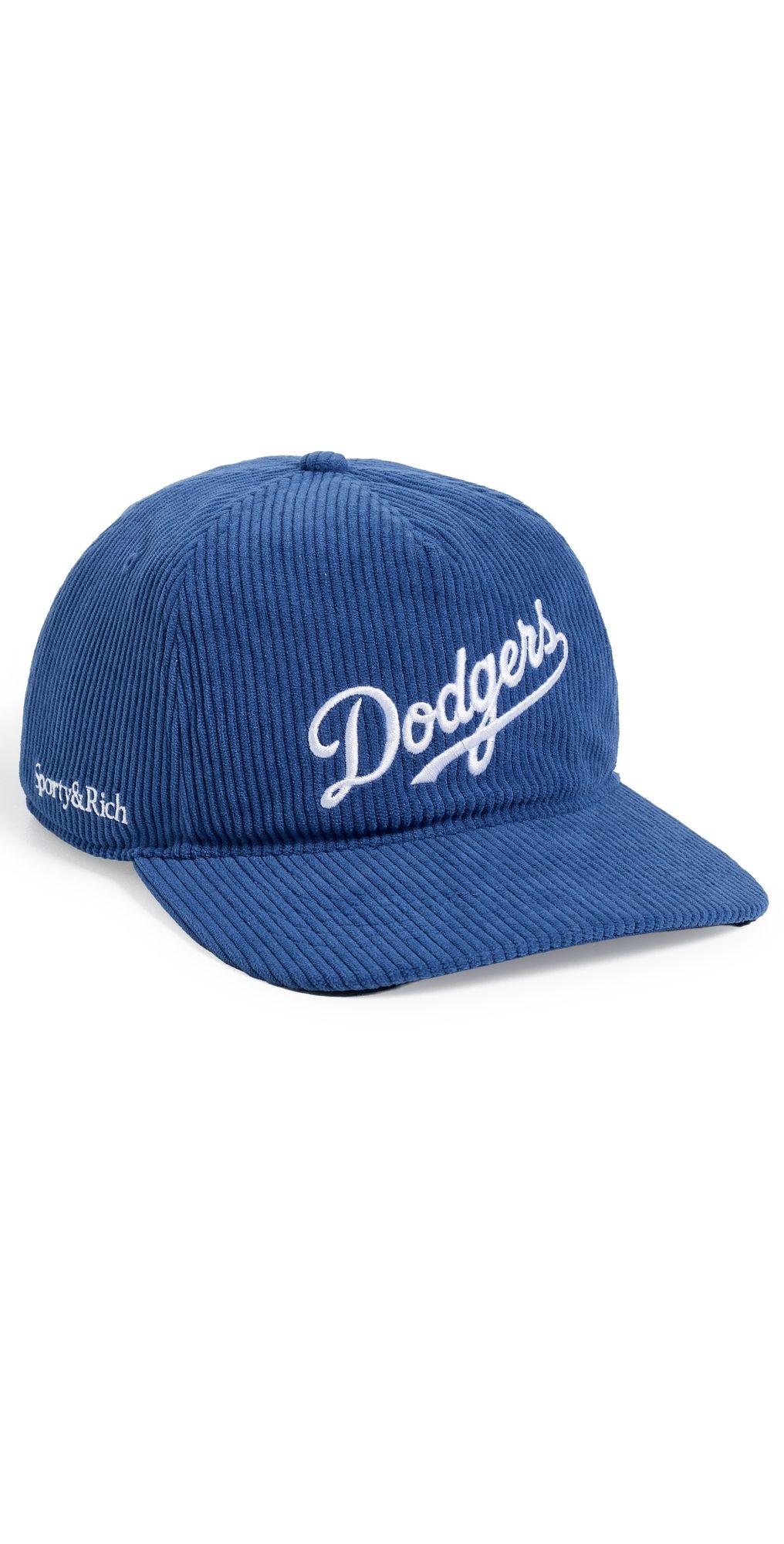 Sporty & Rich Dodgers Corduroy Hat Team Blue White One Size