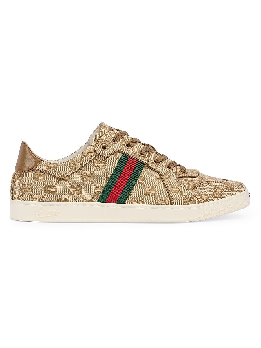 Women's Stretch Monogram Canvas Low-Top Sneakers - Sand Cashew - Size 10