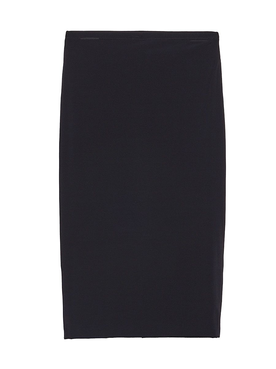 Women's Stretch Fabric Slip Skirt - Black - Size Medium