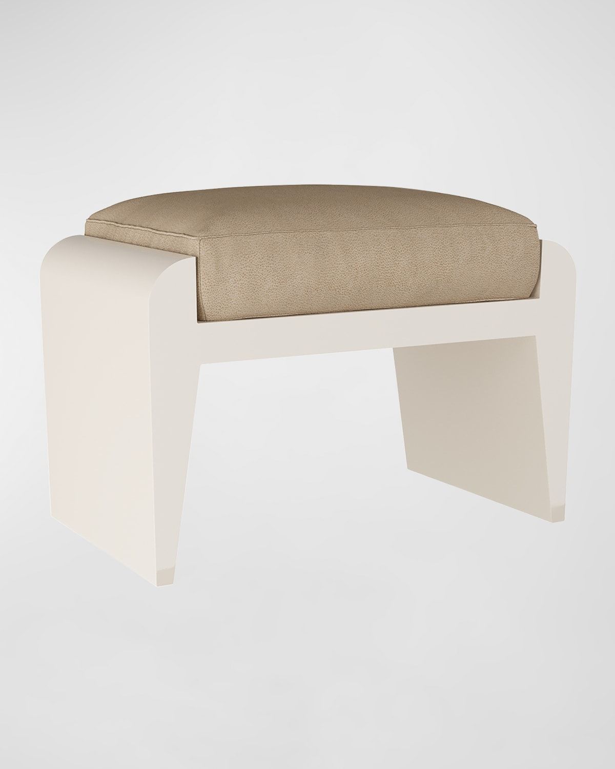 Alanna Faux Leather Ottoman